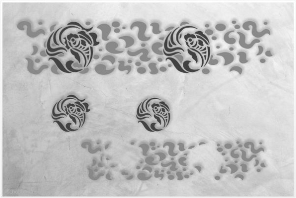 Preview: Decoart Bordüren Schablone D0115